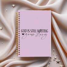 Chúa vẫn đang viết câu chuyện của bạn" Sổ tay Cơ đốc - Nhật ký Kinh thánh truyền cảm hứng cho phụ nữ, Sổ tay xoắn ốc bìa mềm - 13,97x21,08cm/ 5,5x8,3in - 50 tờ 100 trang - Nhật ký có các dấu hiệu ngày trong tuần, Dấu hiệu thời tiết, Số ghi nhớ và Dấu hiệu ngày, Đồ dùng học tập, Quay lại trường - Sổ tay xoắn ốc - Xem 10