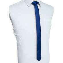 Men's Tie For All Occasions, Elegant, Social, Sporty, Various Colors - 汽油藍色領帶 - 查看 1