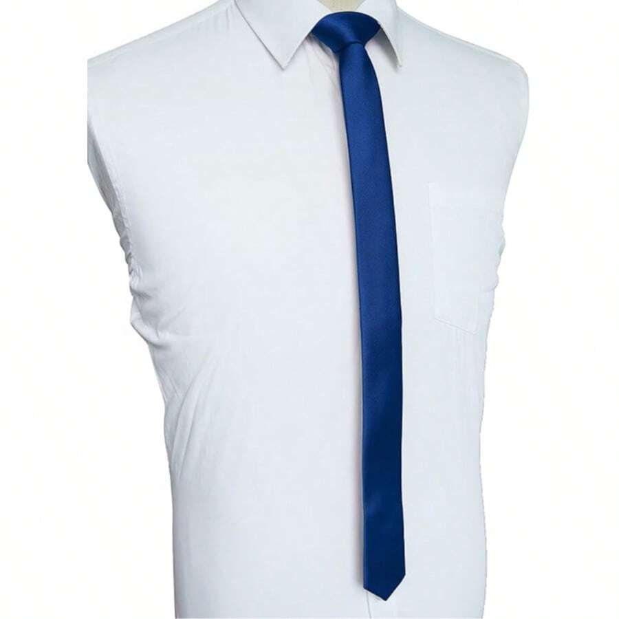 Men's Tie For All Occasions, Elegant, Social, Sporty, Various Colors - 汽油藍色領帶 - 查看 1