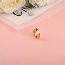 1pc Titanium Steel Ring For Men, New European And American Style, Textured Vintage Impact Pattern, 5.5MM Width, Single/Couple Rings, Fashionable & Versatile - Ring - View 11