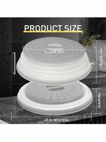 1 pieza Cubierta antisalpicaduras de silicona para microondas, cubierta para alimentos y frutas en el microondas, cubierta para plato de microondas, tapa de microondas, esencial de cocina, apta para lavavajillas