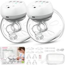 Pack Of 2 Electric Breast Pump, Portable With 3 Modes And 12 Levels, 5s Assembly, Memory Mode, LCD Display, Electric Breast Pump Portable With 19 Mm / 21 Mm Flange - Xám - Xem 9