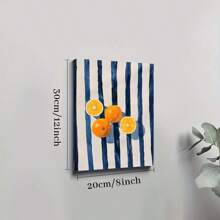 1pc Framed Canvas Poster, Orange Fruit Wall Art Canvas Paintings, Ideal Gift For Bedroom Living Room Corridor, Wall Art, Wall Decor, Winter Decor, Room Decoration - 彩色 - 查看 7