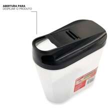 Multipurpose Flour And Sugar Bowl For Food, Laundry, Kitchen, 1 Liter - Uninjet - 黑色 - 查看 2