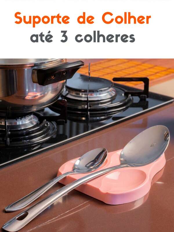 Suporte para Colher Rosa UZ 3 Lugares Plástico