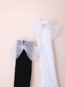 4 pary dziecięcych czarno-białych skarpetek do kolan/za kolano, odpowiednie na święta i do codziennego noszenia