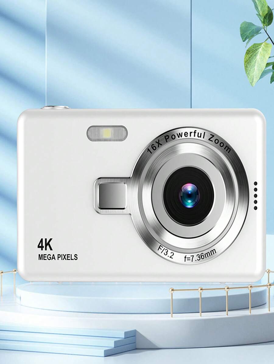 高分辨率迷你相机、复古 CCD 数码相机、用于照片和视频的便携式紧凑型相机、电子图像稳定、16 倍光学变焦