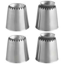 2Pcs Icing Piping Nozzles Cookie Biscuit Russian Ice Cream Pastry Tips Cake Molds Cake Decorating Tools Kitchen Baking Accessories - Silver - View 9