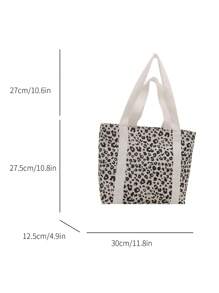 Bolso de mano grande, de unicolor, de moda y versátil; bolso de hombro casual minimalista con textura y contraste de color