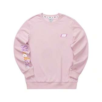 Skechers Sudadera con cuello redondo y forro térmico para mujer, ropa deportiva cómoda, estilo de invierno FHL422W152