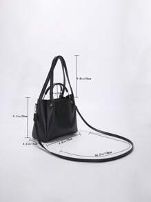 Versatile Solid Color Women Handbag & Shoulder Tote Bag