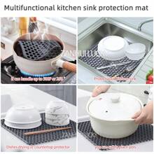 Silicone Sink Mat,Sink Protectors For Bottom Of Kitchen Sink,Kitchen Sink Accessory,Heat Resistant Dishes Drying Mats,Non-Slip Kitchen Mats For Sink Side, Natural And Hygienic Kitchen Essential For Home And Kitchen Room Decor, Part Of Your Cozy Fall& Winter Styles And Christmas Decorations - Multicolor - View 3