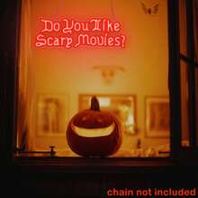 Heliwey Do You Like Scary Movies Neon Sign For Movie Night Party Decor Horror Movies Room Neon Sign Gothic Font Halloween Decoration - 白紅光 - 查看 7