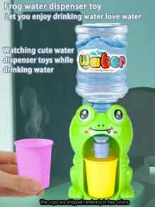 Distributeur d'eau miniature jouet pour enfants avec bec simple/double, peut contenir du jus et des boissons, appareil ménager de jeu de rôle réaliste de type dessin animé, machine à boisson avec simulation de pression de l'eau pour garçons et filles