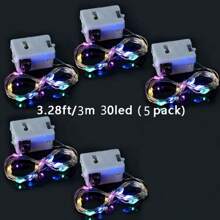 1/5/10/20/30 stuks Mini LED-feeërieke lampjes - op batterijen werkende koperdraadlampjes, geschikt voor Kerstmis, Moederdagdecoratie, decoratieve geschenken, bloemen, festivals, bruiloften, tuinen, feestbenodigdheden, knipperende vuurvliegjeslampjes