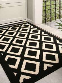 1pc Creative Dirt Resistant, Machine Washable, Anti-Slip Polyalphabetic Fiber Doormat, Home Decor Doormat, Outdoor Entrance Doormat, Hallway Rug