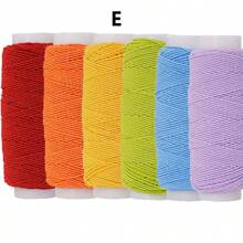 6 Stücke 0,6mm elastischer Faden, je 20m Spule, elastischer Nähfaden für Nähmaschinen, Raffgarn für Nähen, Overlock-Maschinen, Quilt, Stricken, Weben, DIY
