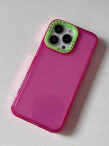 Funda de teléfono con lente de color caramelo, creativa y compatible con iPhone 16, 15, 14, 13, 12, 11 Pro Max, 16 ProMax, transparente y a prueba de golpes