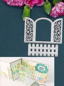 Troqueles de corte de metal para ventanas y cercas, plantillas para estarcir, troqueles para hacer tarjetas de felicitación, manualidades de recortes de papel para tarjetas, plantillas de troquelado para hacer tarjetas de regalo