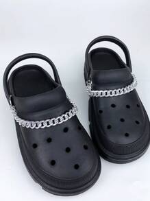 Punk Style Hollow Out Decorative Shoe Chains, Removable Accessory Decoration For Sandals, Beach Shoes, Men & Women