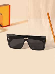 1 PC Women's Street Hip Hop One Piece Rimless Square Fashion Eyewear For Holiday Outings, Holiday Gifts And Outfit Matchings