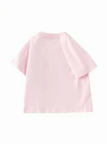 Balabala Young Girls Short-Sleeve T-Shirt, Quick-Dry Summer Base Layer, 2025 - White Red - View 5