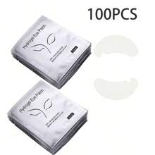 100 piezas Almohadillas para extensión de pestañas, Parches de hidrogel para pestañas, Almohadillas de gel libres de pelusa para maquillaje de ojos, Herramienta de belleza