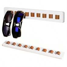 Wooden Eyeglass Storage Rack Wall Mounted Eyeglass Rack Household Sunglasses Sunglasses Storage Rack Glasses Display - Black - View 2