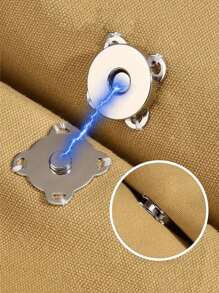 1/3/6pcs Canvas Bag Wallet Magnetic Alloy Snap Closure, Hand Sewn Magnetic Snaps For DIY Fashion Crafts, Vintage Bag Metal Clasp Turn Locks Twist Button, For Shoulder Bags & Clothes, Diy Crafts Accessory, For Diy Handbag, Leather Craft Bag Purse, Hardware Elegant Golden Bag Accessories, Handmade Bag Accessories - Multicolor - View 3