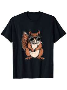 Camiseta gráfica con diseño de ardilla para amantes de los animales
