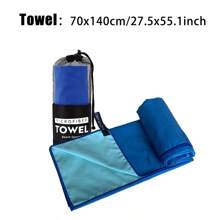 1 Pc New Double-Sided Color Block Microfiber Towel, Strong Absorbent And Quick-Drying Sports Towel, Ultra-Lightweight And Soft Gym Equipment Towel, Outdoor Camping Towel, Running Neck Sweat Towel, Suitable For Beach, Travel, Yoga, Bathroom - Multicolor - View 8