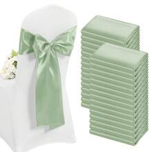 10 Pieces Of Pink Satin Chair Belt Bow Universal Chair Cover Suitable For Wedding Receptions, Events, Banquets, Parties, Hotel Decoration, Perfect For Various Occasions Or Events, Including Weddings, Parties, Christmas, Engagements