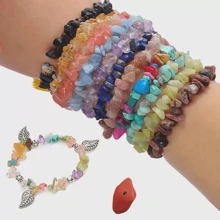 850 piezas Cuentas de piedra natural asimétricas Kit de elaboración de joyas DIY para pulseras, aretes, collares y diversas decoraciones