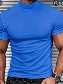 American Slim Fit Turtleneck T-Shirt In Super Premium Ribbed Fabric