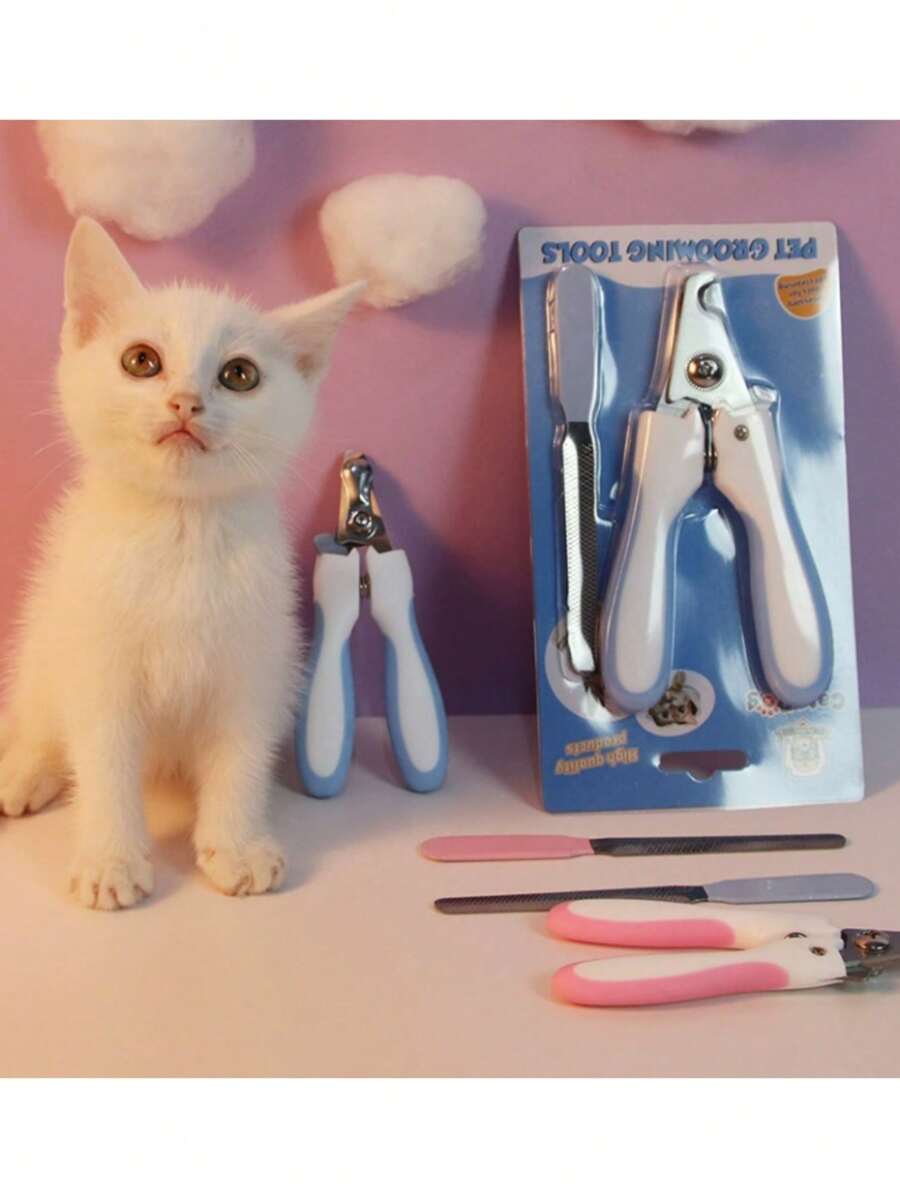 1 件猫/狗爱好者礼物和狗/猫妈妈爱宠物指甲钳批发，不锈钢小猫猫爱好者和猫妈妈爱狗爱好者和狗妈妈爱爪子美容修剪器 - 彩色 - 查看 1