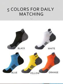 5 双男士轻质网眼透气吸汗运动短袜，适合夏季、休闲、工作、学校、办公室、青少年和青年尺码 39-44