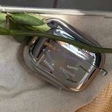 Slogan Colorful Dopamine Design Protective Case Cover Compatible With Apple Airpods Earphones, Anti-Scratch, Anti-Drop