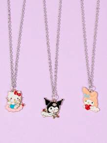 Sanrio Sanrio Hello Kitty Kuromi Melody Anhänger Halskette, 1 Stück süßer Anhänger Halskette, geeignet für den täglichen Gebrauch von Frauen