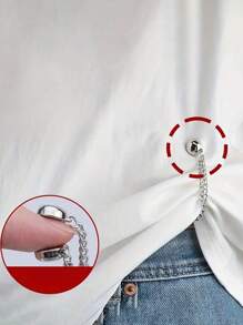 男女通用多功能磁性衣夹 强力头巾磁铁带链 磁性衣披肩夹 多功能衣夹 磁性衬衫配件 牢固固定围巾、头巾、裤子等织物 旅行必备配件 户外办公 返校旅行必需品 旅行配件 旅行必备品 海滩度假 暑假 学校配件 用品 返校用品