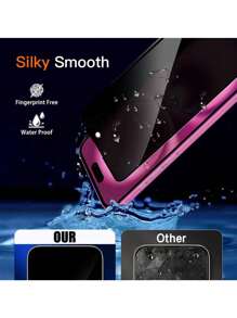 Yezodawee Anti-Spy HD Tempered-Glass Privacy Screen ProtectorCompatible With IPhone 4pcs Privacy Screen Protector Compatible With IPhone 14/IPhone 13/13 Pro (6.1 Inch) Tempered Glass, Anti Scratch, Bubble Free Ultra-Responsive Screen Protector For Compatible With Apple IPhone 16 Pro Max/16 Pro/16 Plus/16/15/14/13 Mini/12/11/XR/Xs Max Series All IPhone Models Are Compatible(4pcs)