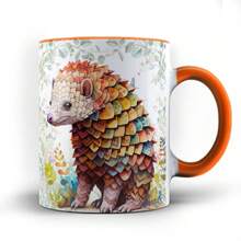 Caneca xicara porcelana Armadillo Ball Tatu bola 25