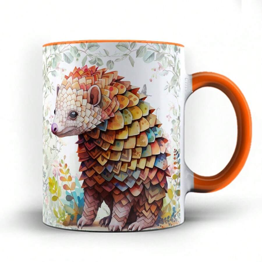 Caneca xicara porcelana Armadillo Ball Tatu bola 25