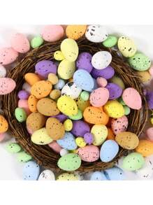 1 套/18 件，复活节经典彩色彩蛋礼品袋装饰，适合所有季节 DIY 户外装饰场景布置，自制花环手工艺品，完美的家居装饰，节日纪念品道具