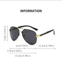 1副男士时尚眼镜，适合驾驶、骑行、户外活动、钓鱼等运动的时尚眼镜 - 金色 - 查看 6