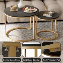 Nesting Coffee Tables Round Side Tables Set Of 2 Balcony Side Tables