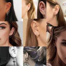 2PCS 8mm/10mm/12mm/14mm/16mm/18mm Círculo Redondo Aço Inoxidável Pequenos Brincos de Argola Para Mulheres Homens Cartilagem Orelha Piercing Jóias