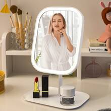 1pc LED Makeup Mirror, Lighted Vanity Mirror, 3 Adjustable Lighting Mode Makeup Mirror, Touch Control, Portable Stand And Foldable Small Mirror, Illuminated Travel Makeup Mirror, Rechargeable Battery, Suitable For Women's Gifts Ladies' Gift Mother's Day Gift Graduation Season Gift,Makeup,Cheap,Room Decor,Vanity,Travel,Bedroom,Makeup Accessories,Mirror,Vanity Mirror,Cheap,Stocking Stuffers,Makeup,Makeup Tools,Cheap Stuff,Gifts,Gifts For Women,Christmas Gifts