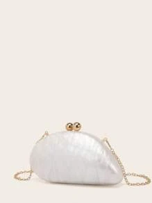 Women Evening Clutch Bag Bridal Wedding Acrylic Asymmetric Shaped Clutch For Women Prom With Detachable Metal Chain For Wedding And Party Shoulder Bag Women Clutch Purses For Ladies Handheld Evening Bag Versatile Cocktail Party New Wallet Banquet Bag - Multicolor - View 19