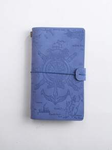 1 Cuaderno de viaje de piel suave de estilo pirata tamaño A6 de hojas sueltas vintage, adecuado para registro de notas en diversas ocasiones, útiles escolares, vuelta al colegio