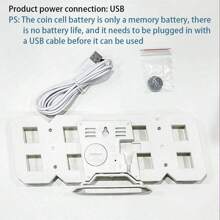 3D发光数字桌面时钟、壁挂式时钟、温度测量、3种智能调光模式、学生学习时钟、宿舍装饰时钟、游戏桌面时钟、氛围时钟、彩色霓虹3D数字时钟、壁挂式静音闹钟、智能光敏多功能壁钟、电子时钟、创意桌面闹钟、学生电子闹钟、单件礼品、生日毕业礼物、房间装饰、卧室装饰、返校家居装饰、学习用品